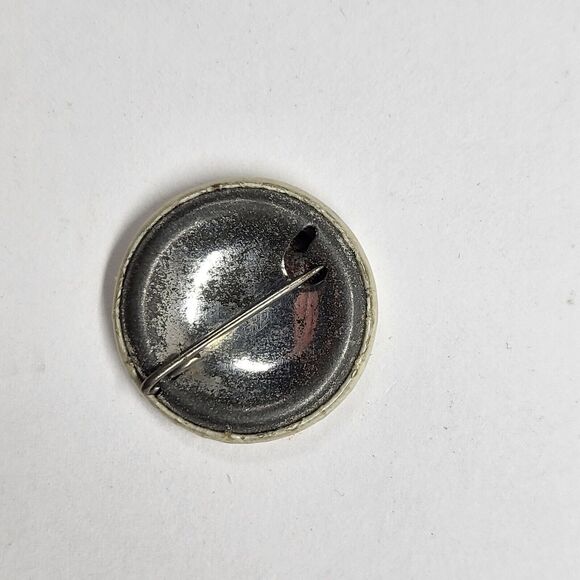 Auditorium Pinback Button Purple Elk Deer Pin Vintage 1920s? University Event? - Picture 3 of 3